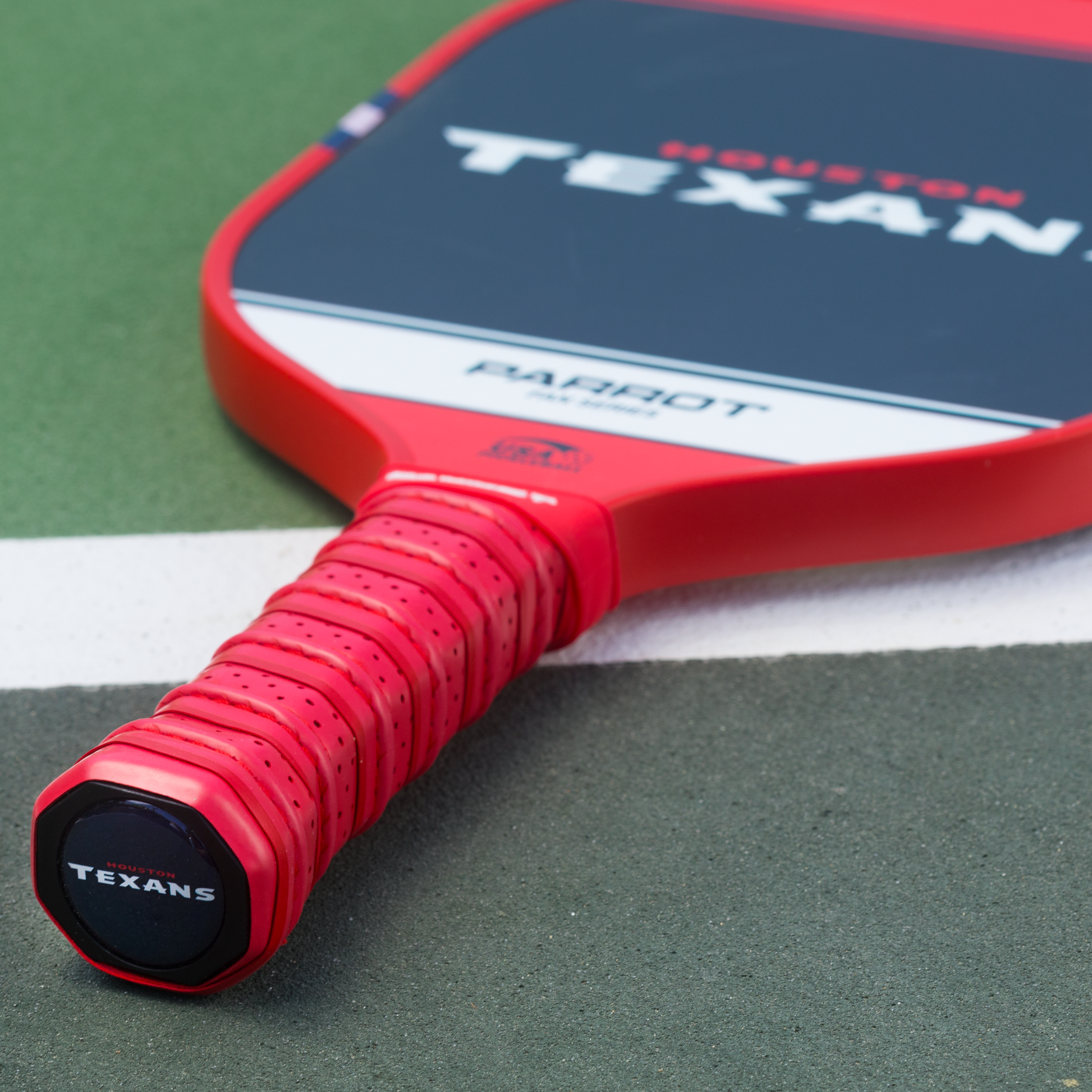 Houston Texans Sport Plus pickleball paddle on the court
