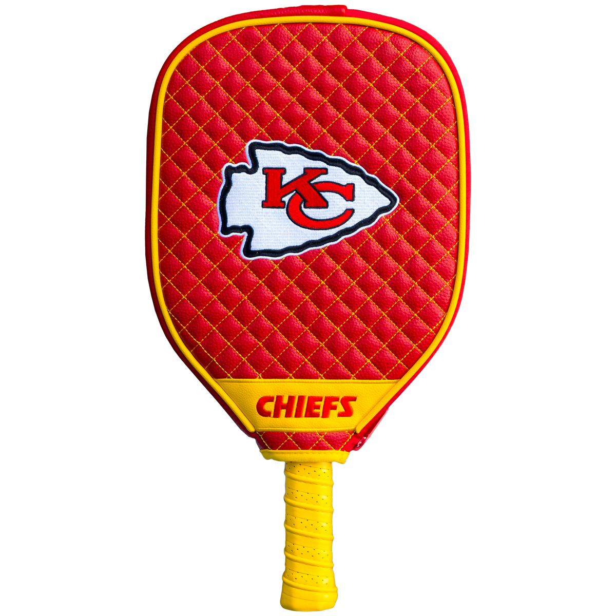 Kansas City Chiefs quilted pickleball paddle cover
