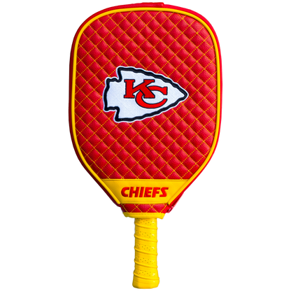 Kansas City Chiefs quilted pickleball paddle cover
