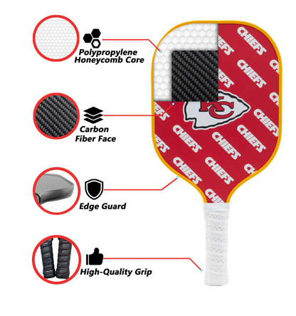 Kansas City Chiefs standard pickleball paddle additional view