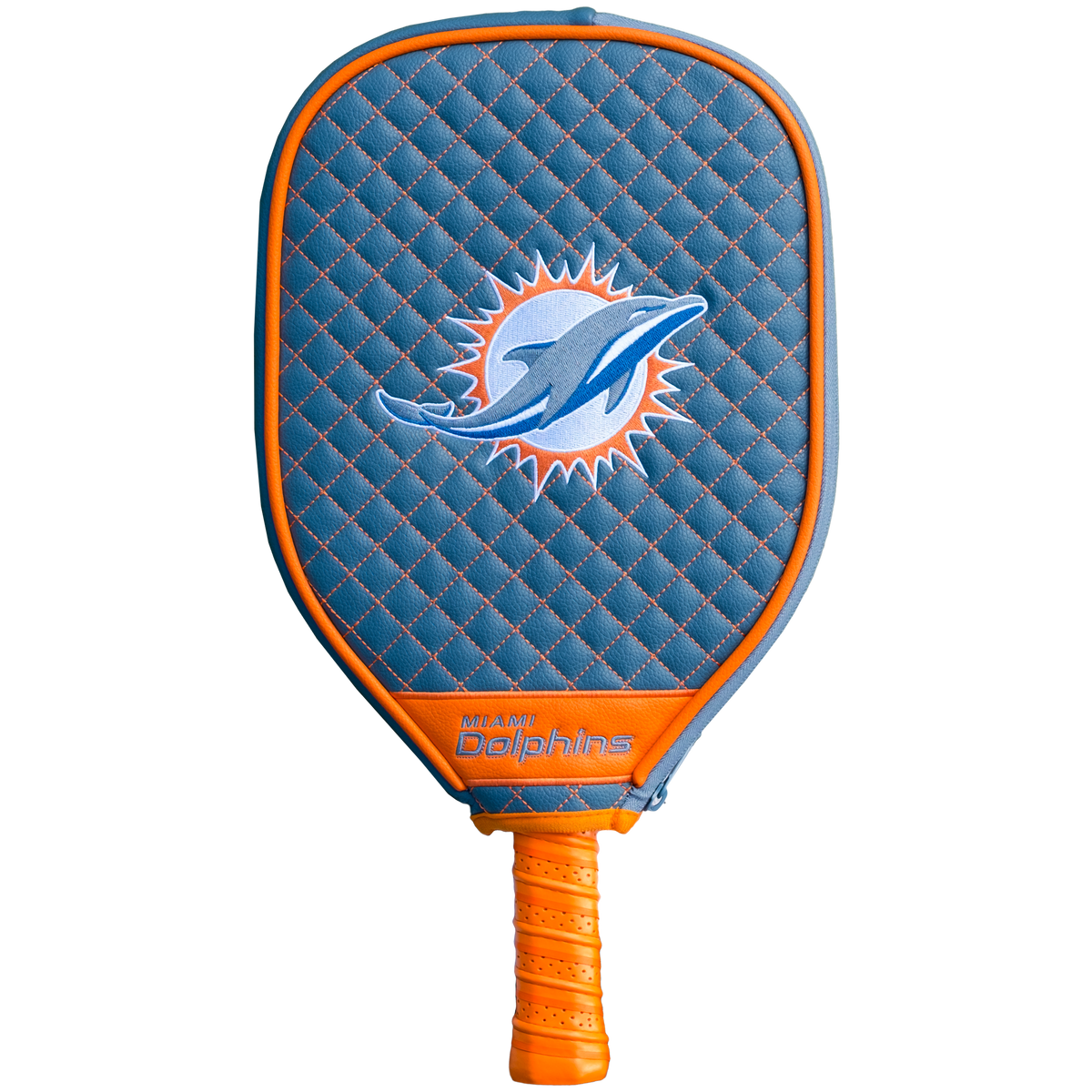 Miami Dolphins Teal quilted pickleball paddle cover