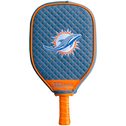 Miami Dolphins Teal quilted pickleball paddle cover