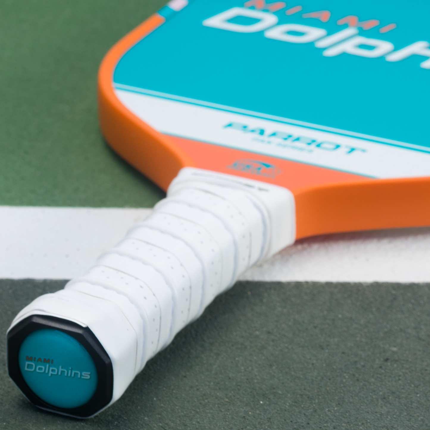Miami Dolphins Sport Plus pickleball paddle on the court