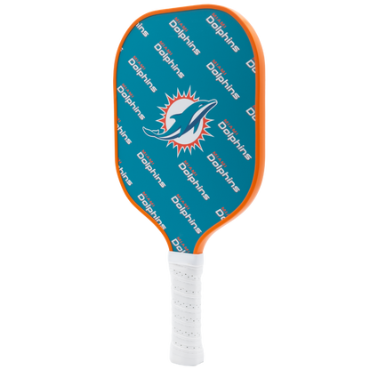 Miami Dolphins pickleball paddle back view