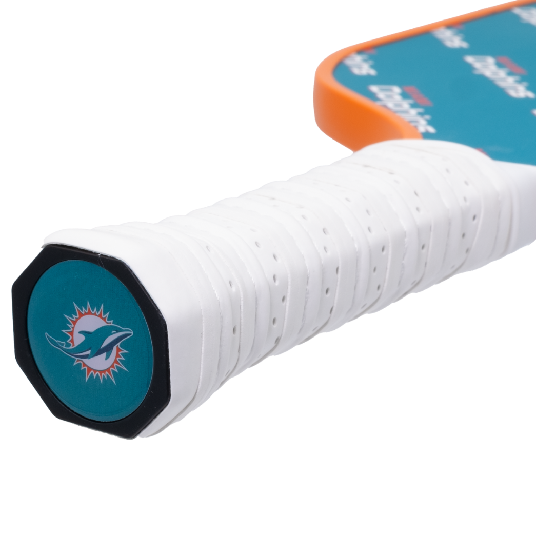 Miami Dolphins pickleball paddle handle logo
