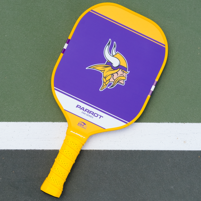 Minnesota Vikings Sport Plus pickleball paddle back view on the court