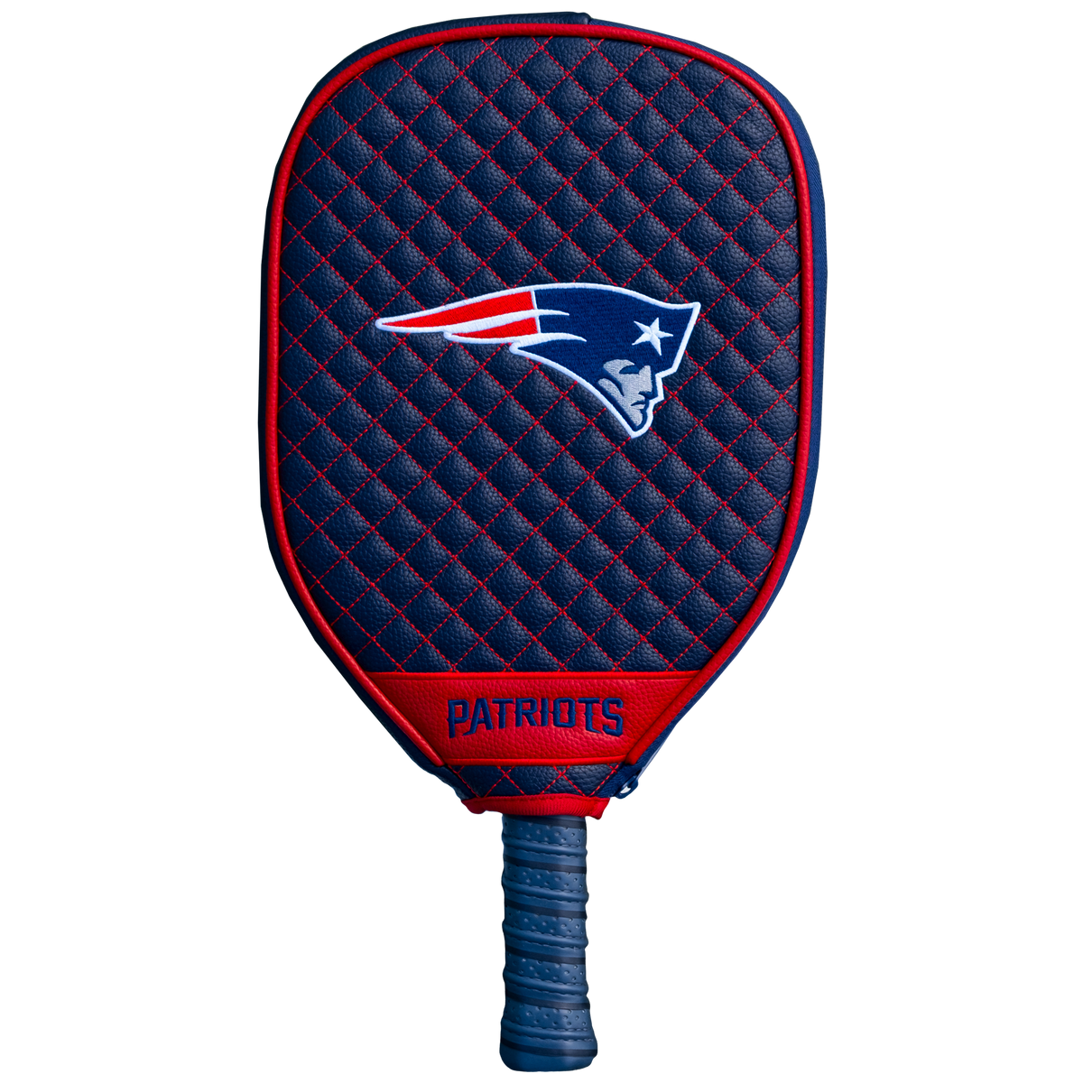 New England Patriots Navy quilted pickleball paddle cover