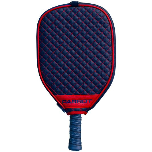 New England Patriots Navy quilted pickleball paddle cover back view