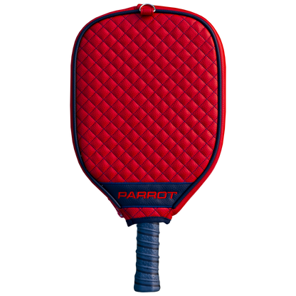 New England Patriots Red quilted pickleball paddle cover back view