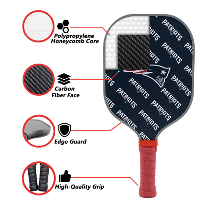 New England Patriots standard pickleball paddle additional view