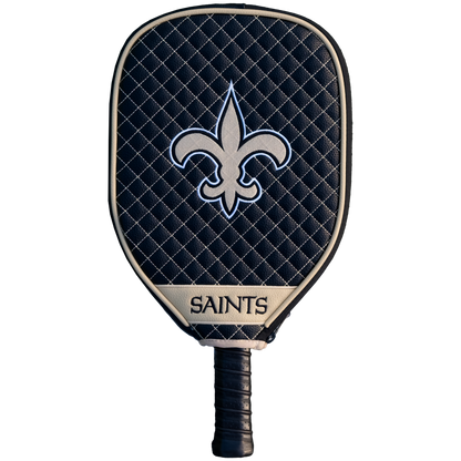 New Orleans Saints quilted pickleball paddle cover