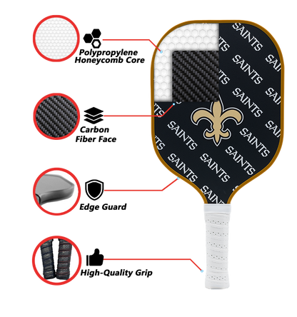 New Orleans Saints standard pickleball paddle additional view