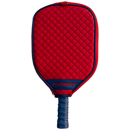 New York Giants Red quilted pickleball paddle cover back view