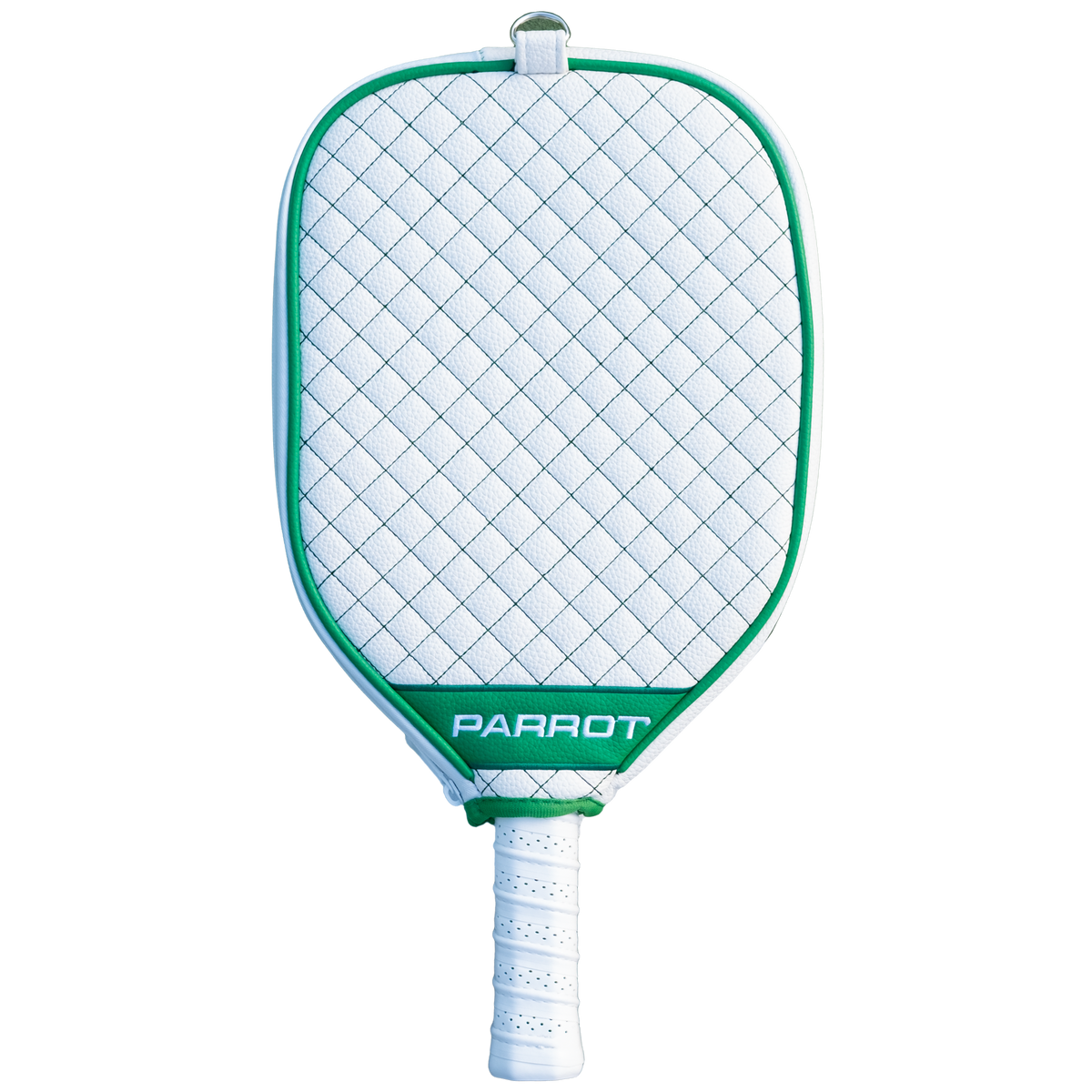 New York Jets White quilted pickleball paddle cover back view