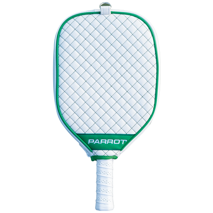 New York Jets White quilted pickleball paddle cover back view