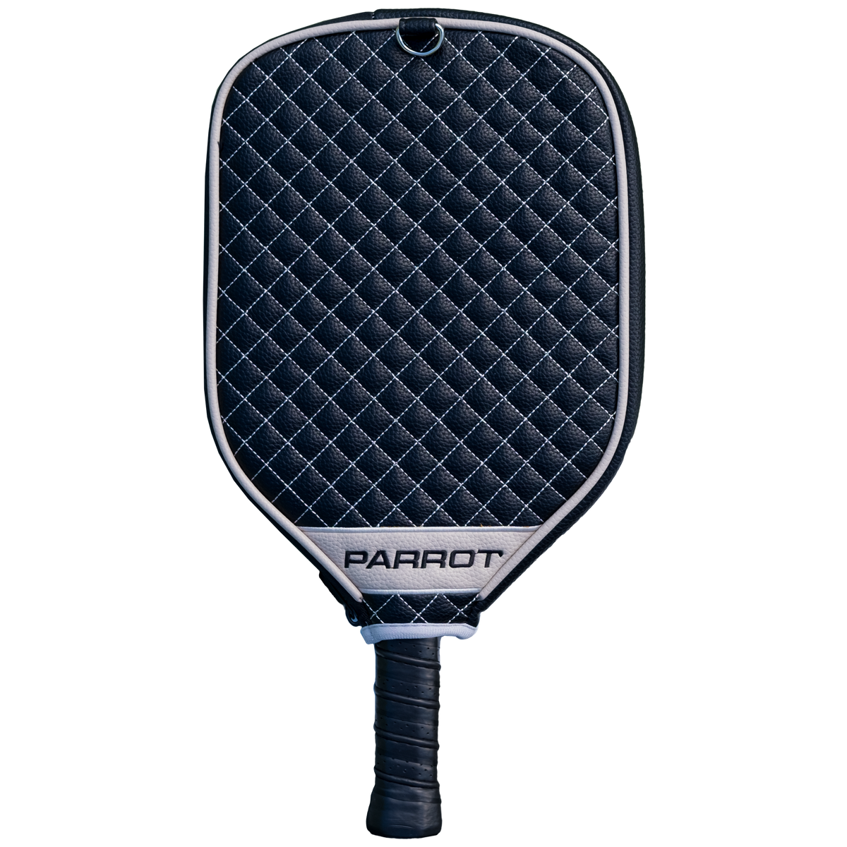 Las Vegas Raiders Black quilted pickleball paddle cover back view