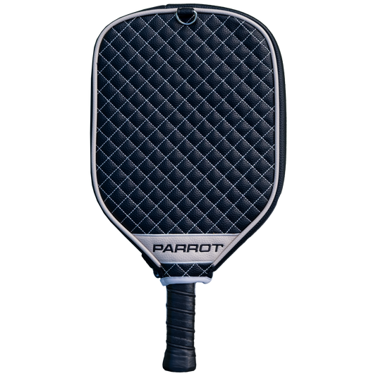 Las Vegas Raiders Black quilted pickleball paddle cover back view