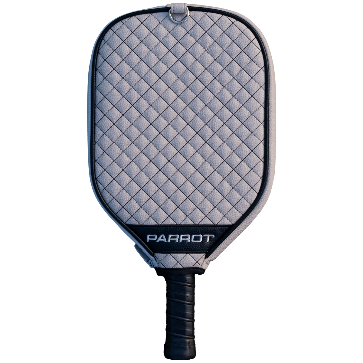 Las Vegas Raiders Silver quilted pickleball paddle cover back view