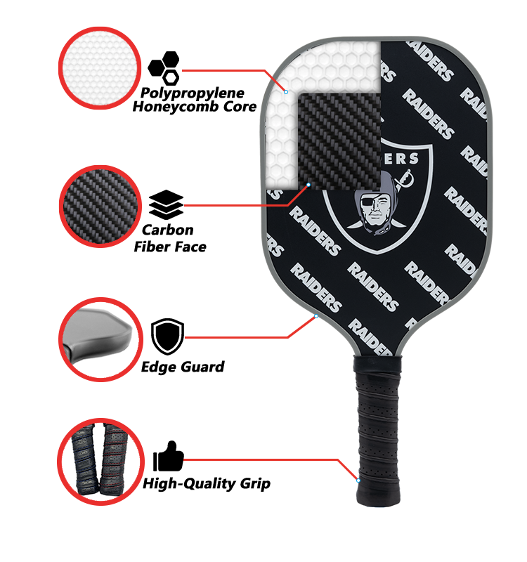 Las Vegas Raiders standard pickleball paddle additional view