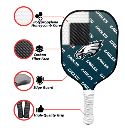 Philadelphia Eagles standard pickleball paddle additional view