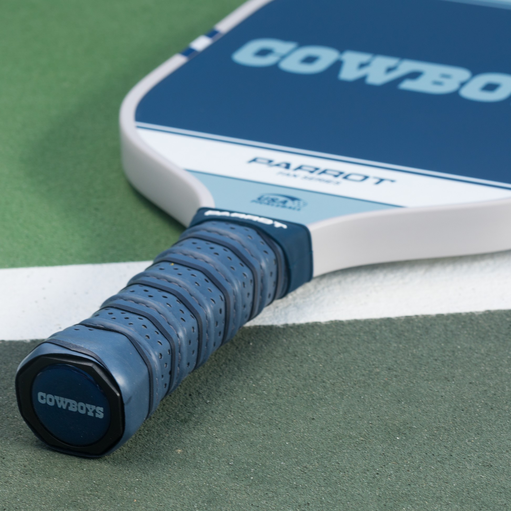 Dallas Cowboys Sport Plus pickleball paddle on the court