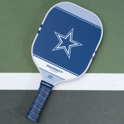 Dallas Cowboys Sport Plus pickleball paddle back view on the court