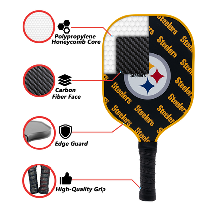 Pittsburgh Steelers standard pickleball paddle additional view