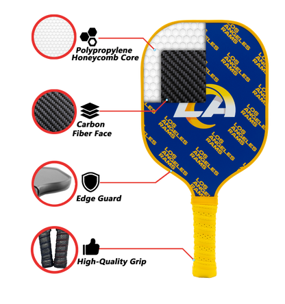 Los Angeles Rams standard pickleball paddle additional view