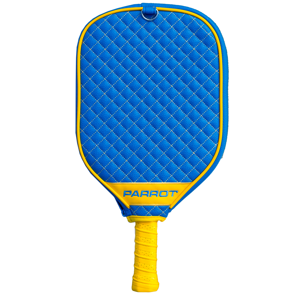 Los Angeles Chargers quilted pickleball paddle cover back view