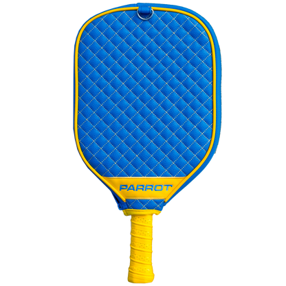 Los Angeles Chargers quilted pickleball paddle cover back view
