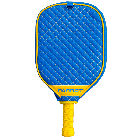 Los Angeles Chargers quilted pickleball paddle cover back view