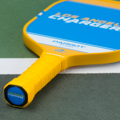Los Angeles Chargers Sport Plus pickleball paddle on the court