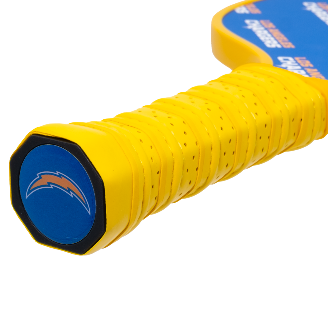 Los Angeles Chargers pickleball paddle handle logo