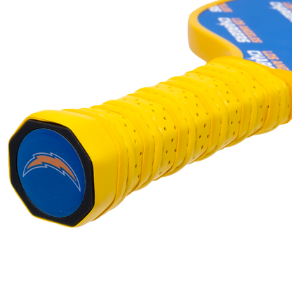 Los Angeles Chargers pickleball paddle handle logo