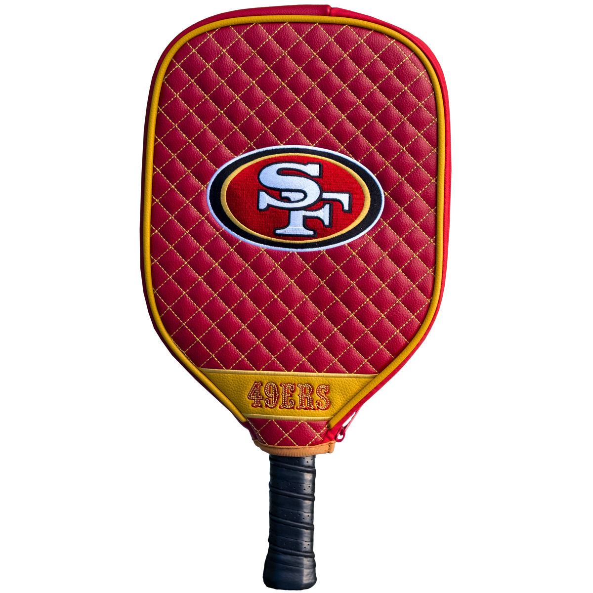 San Francisco 49ers quilted pickleball paddle cover