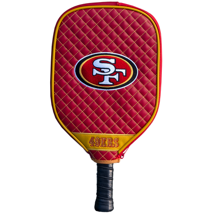 San Francisco 49ers quilted pickleball paddle cover
