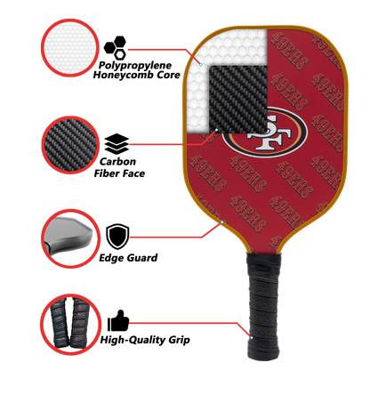 San Francisco 49ers standard pickleball paddle additional view