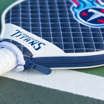 Tennessee Titans quilted pickleball paddle cover team name