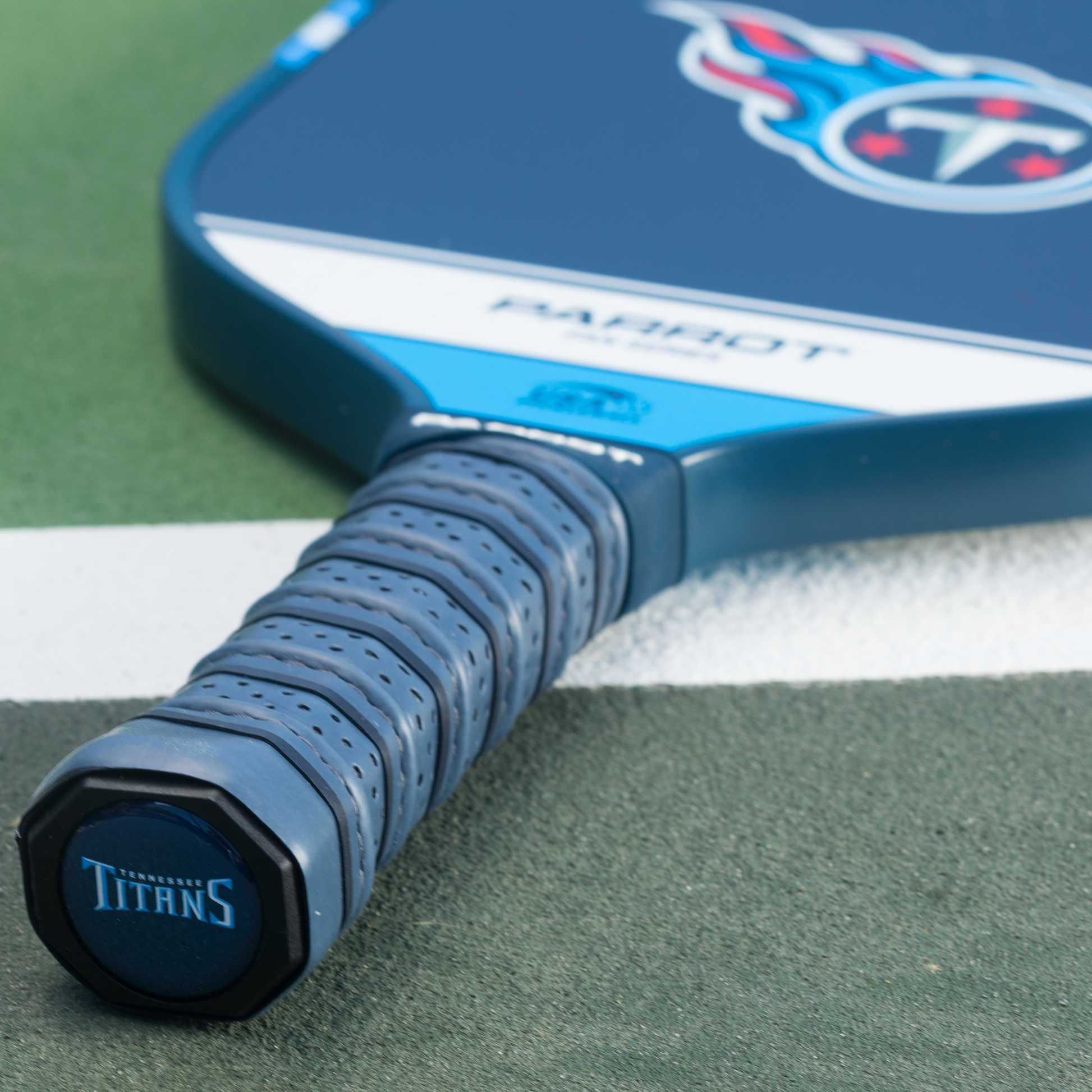 Tennessee Titans Sport Plus pickleball paddle on the court