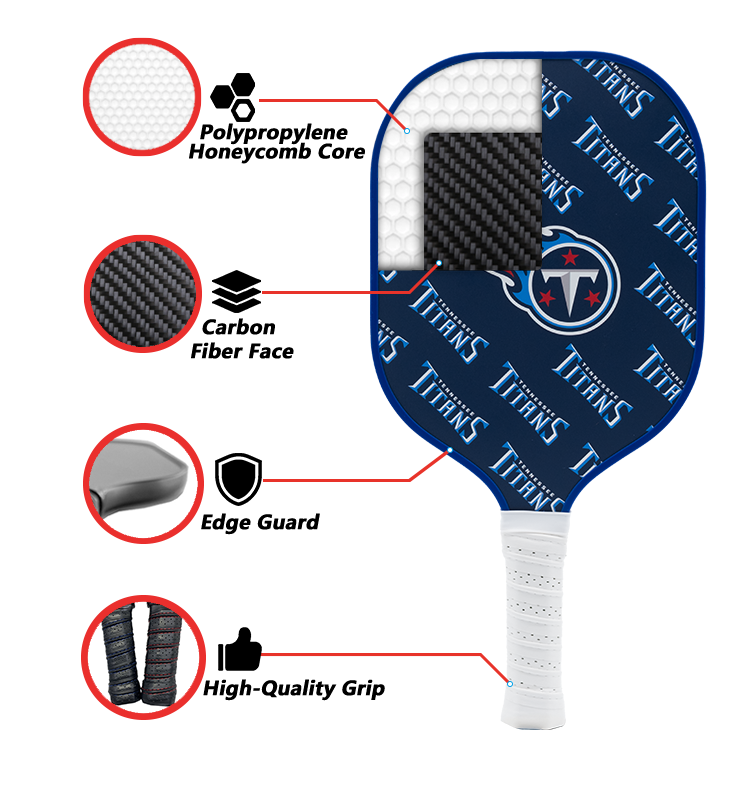 Tennessee Titans standard pickleball paddle additional view
