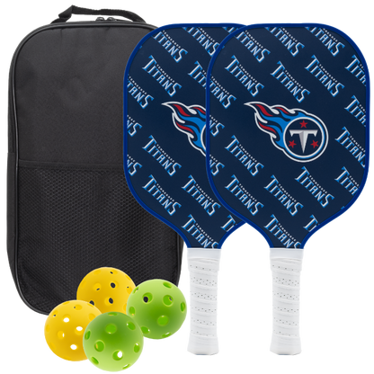 Tennessee Titans pickleball paddle set with balls and carry case