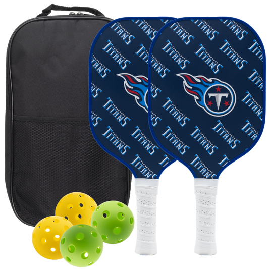 Tennessee Titans pickleball paddle set with balls and carry case