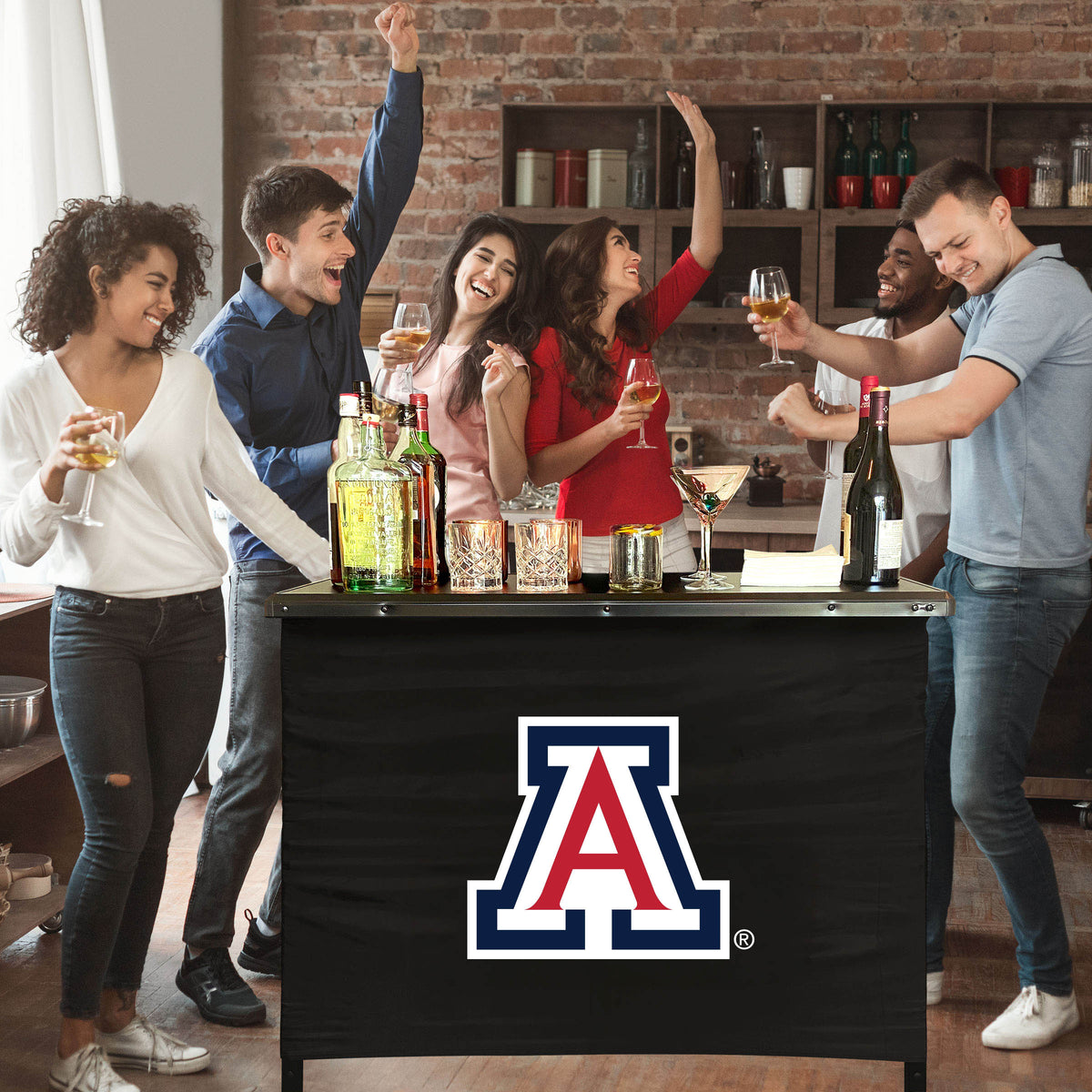 Arizona Wildcats Portable Indoor/Outdoor Bar inside lifestyle party
