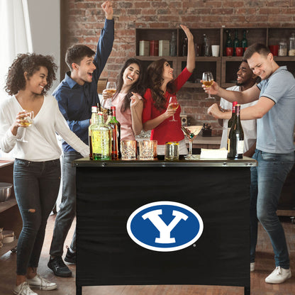 BYU Cougars Portable Indoor/Outdoor Bar inside lifestyle party