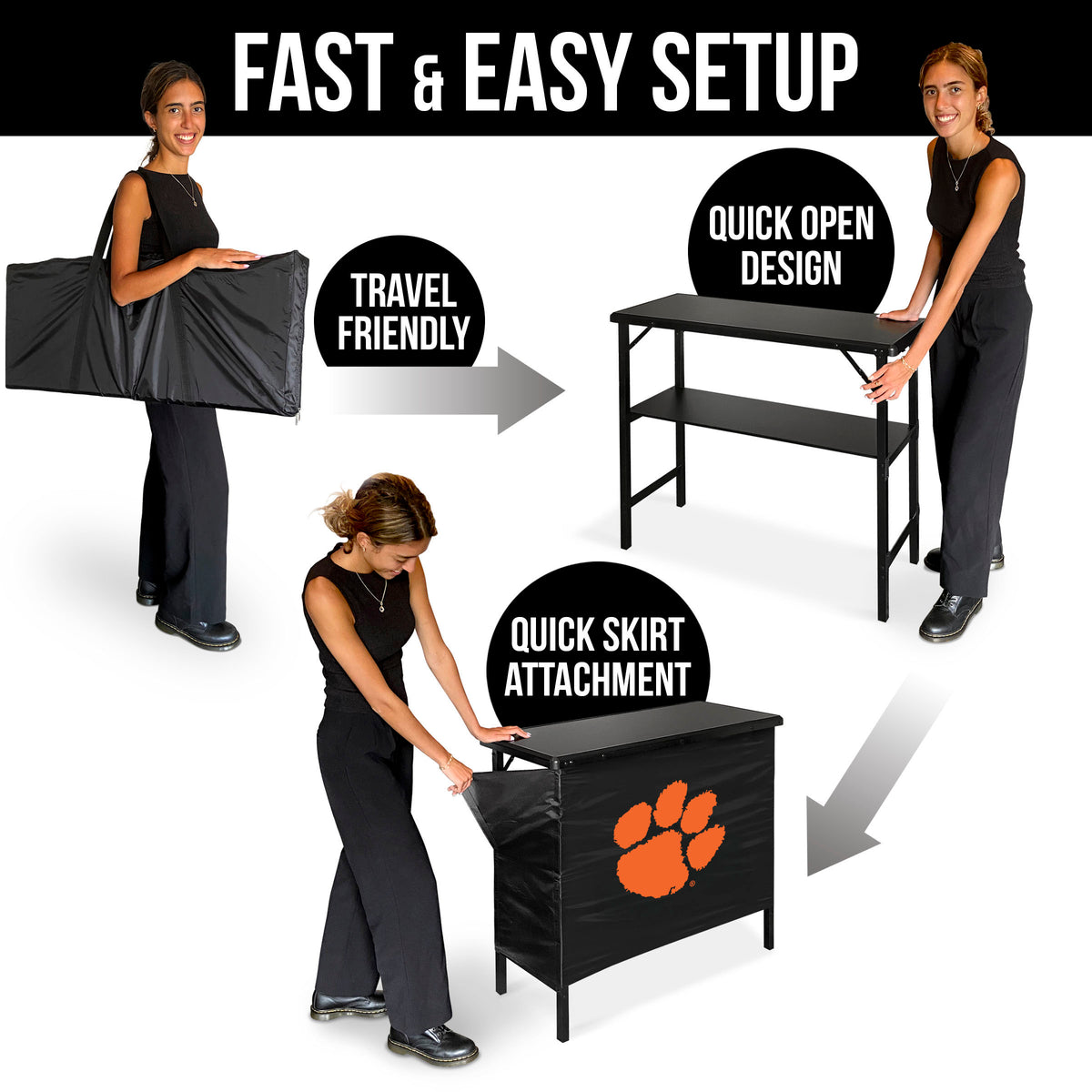 Clemson Tigers Portable Indoor/Outdoor Bar assemble instructions