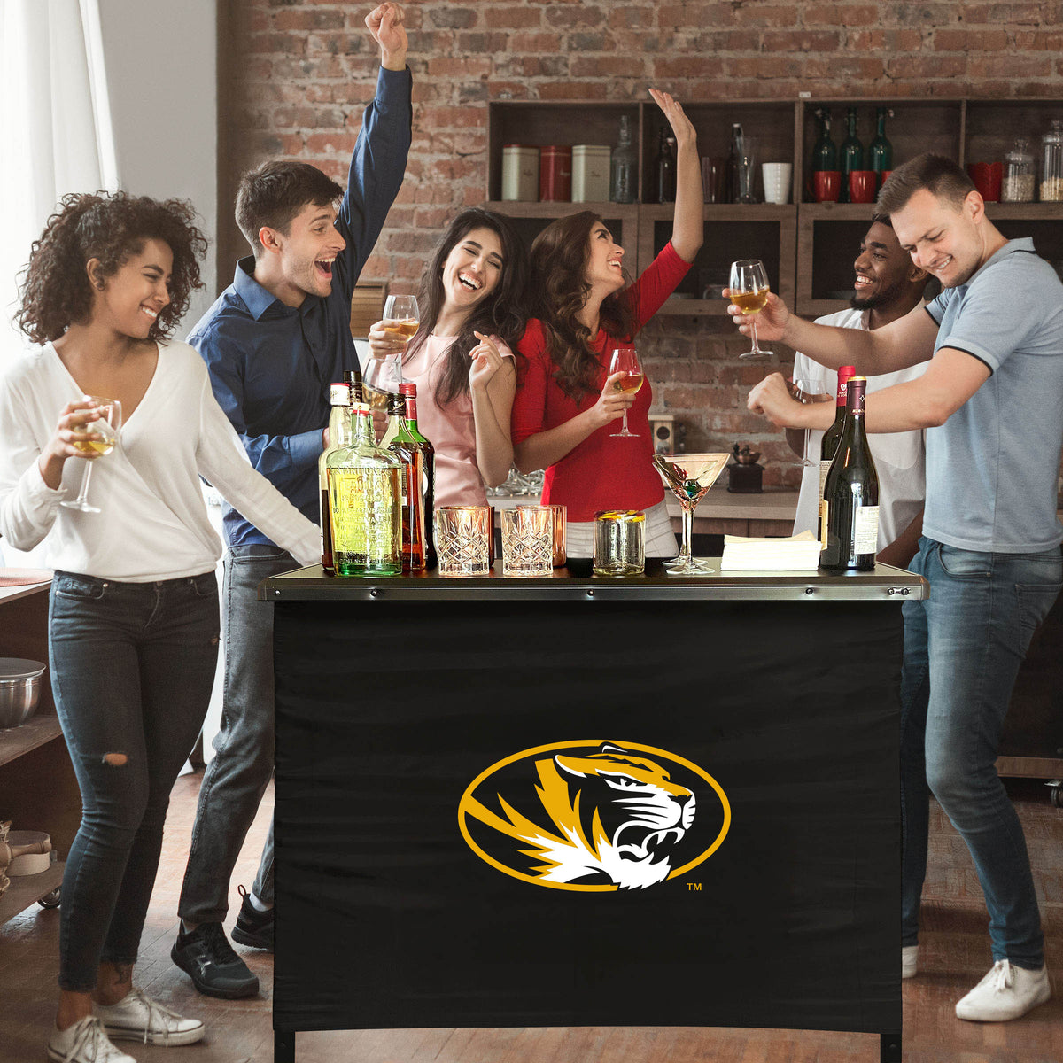 Missouri Tigers Portable Indoor/Outdoor Bar inside lifestyle party