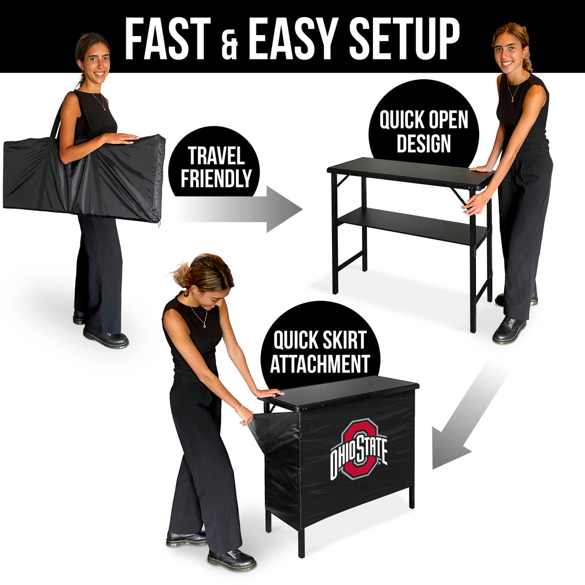 Ohio State Buckeyes Portable Indoor/Outdoor Bar assemble instructions