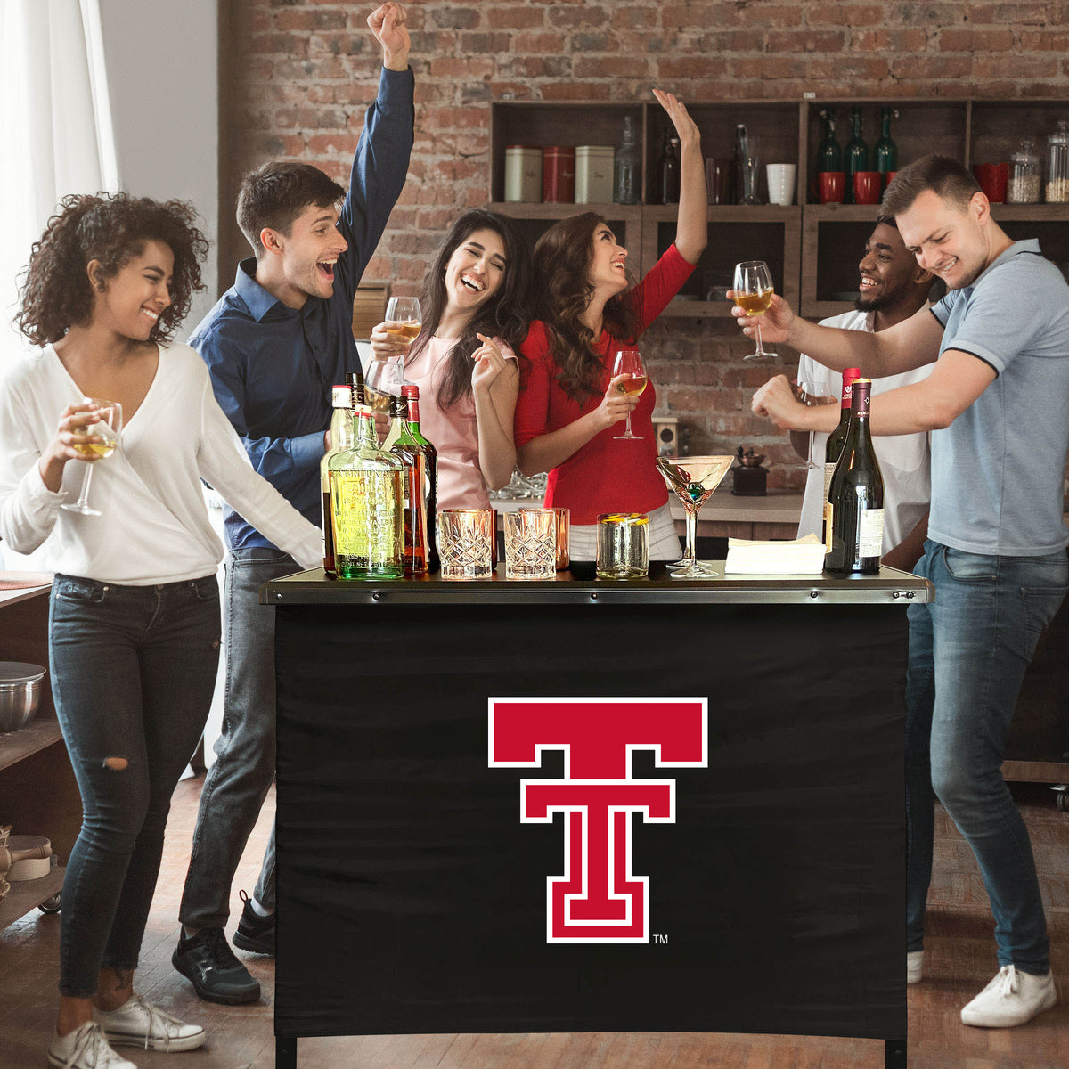Texas Tech Red Raiders Portable Indoor/Outdoor Bar inside lifestyle party