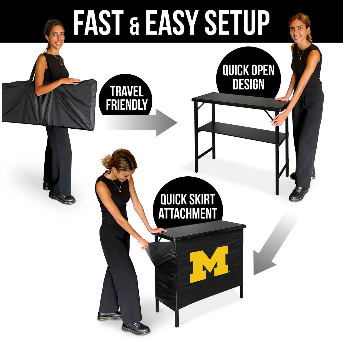 Michigan Wolverines Portable Indoor/Outdoor Bar assemble instructions