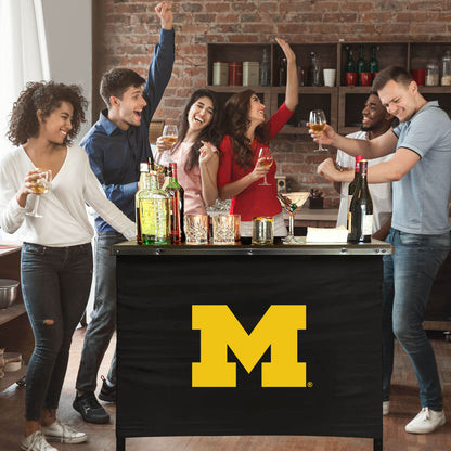 Michigan Wolverines Portable Indoor/Outdoor Bar inside lifestyle party